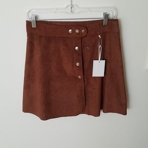 1. State faux suede mini skirt